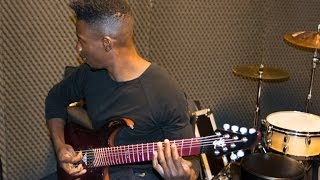 Tosin Abasi testing the Liuteria GNG Brea Dr. Viossy Absynth Amaranth