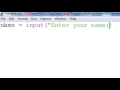 Getting input via the keyboard in Python 3