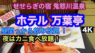 チェックインからお酒が飲み放題！夜はカニが食べ放題！コスパ最高のホテル万葉亭 Kinugawa Hot spring