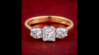 Vintage Diamond Trilogy Ring 1ct Total