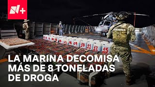 La Marina Realiza el Aseguramiento de Más de 8 Toneladas de Droga en el Mar