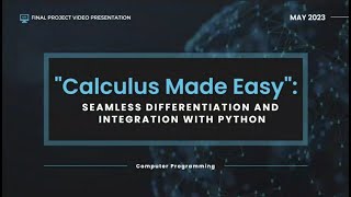 "Calculus Made Easy: Seamless Differentiation and Integration with Python"