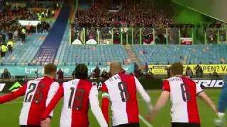 Spelers bedanken supporters na Vitesse - Feyenoord