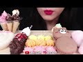 asmr lollipop meringue cookies rainbow meringue ice cream cone 롤리팝 머랭쿠키 무지개 머랭 아이스크림콘 먹방 mukbang