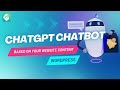 ChatGPT Chatbot Based on your WordPress Website Content