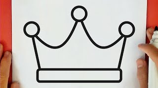 كيف ترسم تاج سهل خطوة بخطوة | رسم سهل | تعليم الرسم | How to draw a crown easy step by step