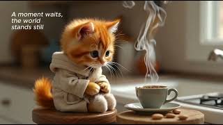 ☕ GingMeow  Tiny Cat’s Morning Ritual Coffee! 🐱🌞   #cat  #kitten  #cute  #gingmeow