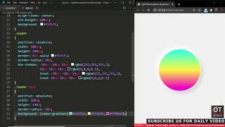 Neumorphism Gradient Loader Ring Animation Effects using Html & CSS | Light Version