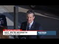 pete hegseth arrives at pentagon for first day as new defense secretary