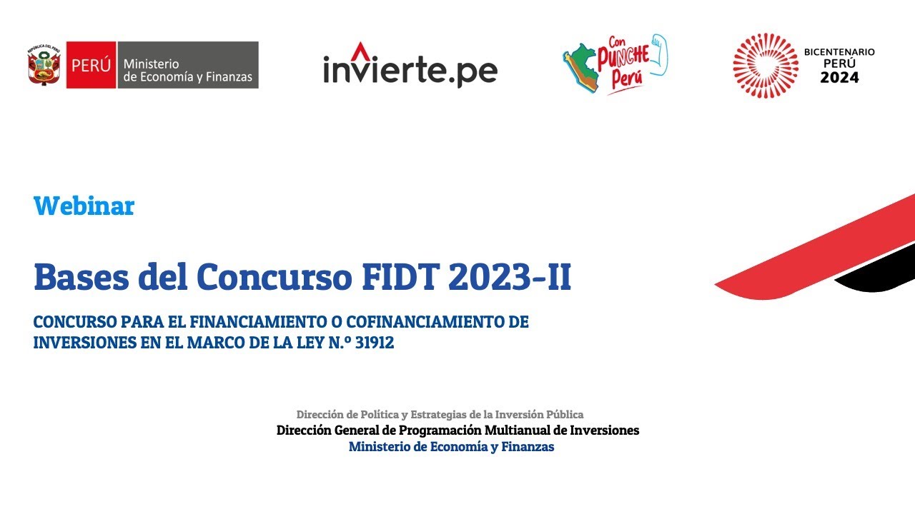 Presentación De Las Bases Del Concurso FIDT 2023-II - YouTube