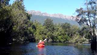 Andrew on New River with Precipitous Bluff in the Background