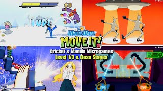 Warioware Move it! - Cricket & Mantis Microgames Level 1/3 & Boss Stages, Two Player - Switch