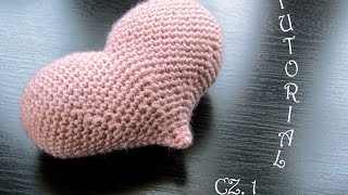 Serce walentynkowe na szydełku 3D. Tutorial. cz.1 Crochet amigurumi heart. part 1.