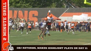 2 Minute Drill: OBJ returns, makes highlight plays on day 11 | Cleveland Browns