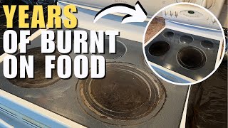 Cleaning YEARS of Burnt on Food | Stove Clean