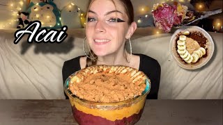 ACAI MUKBANG + RECIPE (Vegan) (No Talking)