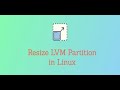 How to extend a Linux LVM partition in Linux VM