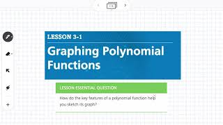 Graphing Polynomial Functions (Lesson 3-1)