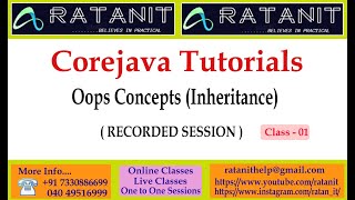 #Core java Tutorials || Oops concept || by Mr.Ratan || class-01