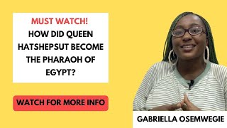 HOW DID QUEEN HATSHEPSUT BECOME THE PHARAOH OF EGYPT? | Sankofa Pan African Series | Must Watch