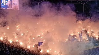XXL-Pyroshow der Ostkurve Hertha BSC vor dem Spiel gegen den 1. FC Magdeburg!!