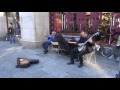 Busking in Barcelona - Banjo, Piano, Trumpet (All of me cover)