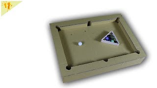 How to make desktop Bida  Ball Pool game from Cardboard at home ✅ Amazing game