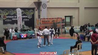 57kg Quarterfinal - Simge Burcu vs Sedanur Yumrucalı (2017 Turkish Senyor TKD Championships)