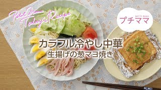 【プチママ♪ミールキット　2018/5/2】カラフル冷やし中華・生揚げの葱マヨ焼き