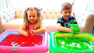 Diana and Roma Learn to share toys. Funny stories about slime roma and diana baby Roma Diana7860
