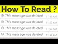 How To Read Deleted Messages On Whatsapp Messenger||This Message Was Deleted How To Read Deleted Messages On Whatsapp Messenger||This Message Was Deleted