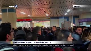 Ankara’da Metro Hattında Arıza