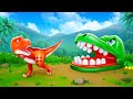 Crazy Baby Trex Dino Food Adventure with Crocodile Teeth | Jurassic Dinosaurs Funny Videos