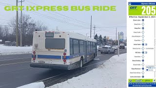 Kitchener GRT Route 205 iXpress Ottawa - Full Route Eastbound 2/20/2025