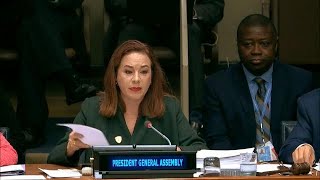 General Assembly President on Disarmament and International Security