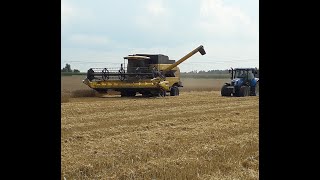 Żniwa 2021 w RSP Częstochowa-Rząsawa!!// Koszenie pszenicy//Prasowanie słomy// 4x NEW HOLLAND// PTS