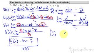 Calculus AB/BC – 2.2 Defining the Derivative of a Function and Using Derivative Notation