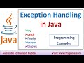 How to handle Exception in Java try Catch Blocks Multiple Catch Blocks Finally Block Mahesh Huddar