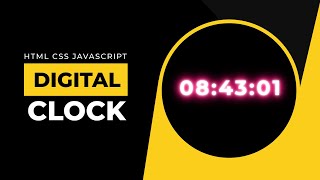 Working Digital Clock using HTML CSS & Vanilla JavaScript | JavaScript Clock