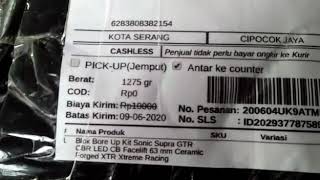 Unboxing blok xtr bor up sonic 63mm semangat baru #gasssspolll