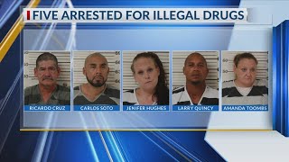 Henderson County deputies arrest 5 in drug raids