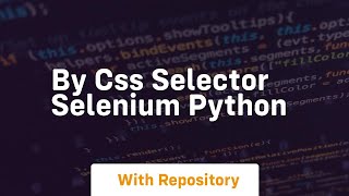 by css selector selenium python