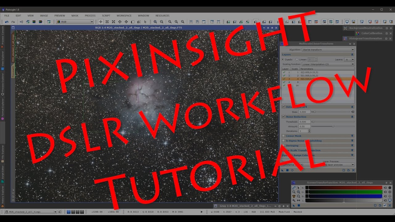 Pixinsight Dslr Workflow Tutorial Youtube