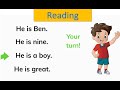 Am - Is - Are | Reading for kids | Verb to be | Sentences