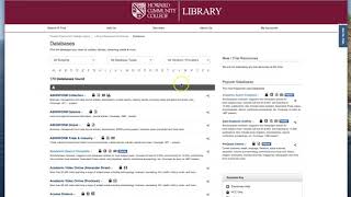 Finding and Choosing HCC Library Databases