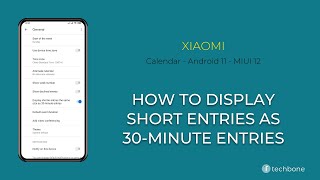 How to Display short entries as 30-minute entries - Xiaomi [Android 11 - MIUI 12]