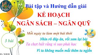 Bài tập Lập kế hoạch Ngân sách - Ngân quỹ và Hướng dẫn giải