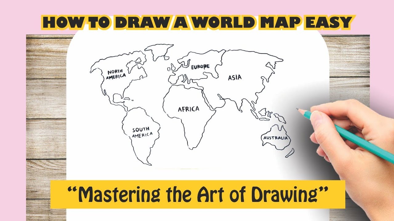 How To Draw A World Map Easy Youtube