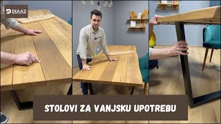 STOLOVI od masivnog drveta za vanjsku upotrebu