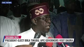 (WATCH) President-Elect, Bola Tinubu, APC Governors Visit Daura
